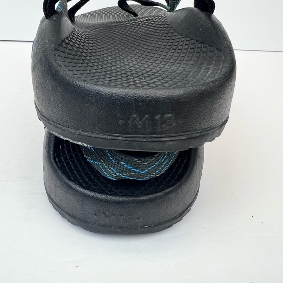 Chaco Z/2 Adjustable Strap Classic Sandals Men’s 13M Black Blue Toe Loop Hiking - Picture 3 of 9